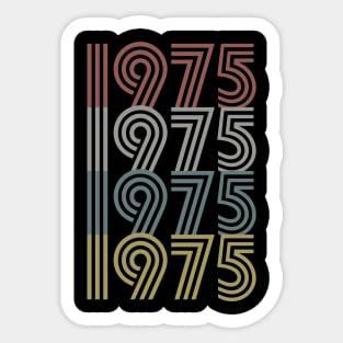 1975 Birth Year Retro Style Sticker